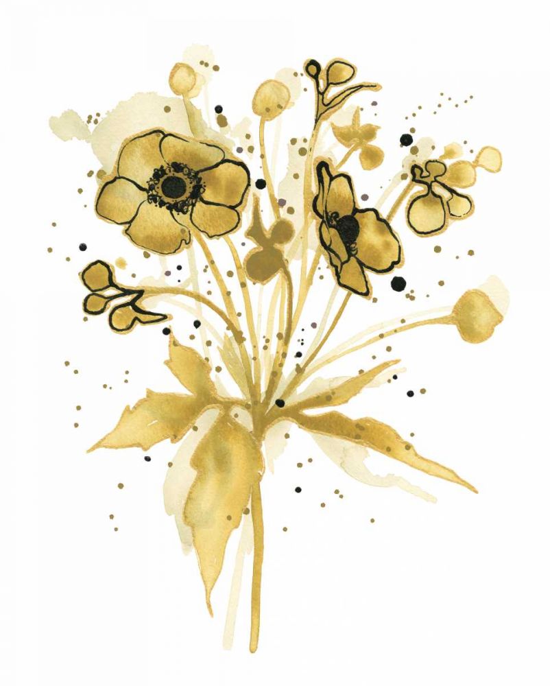 Celebration d Or I with Gray art print by Shirley Novak for $57.95 CAD