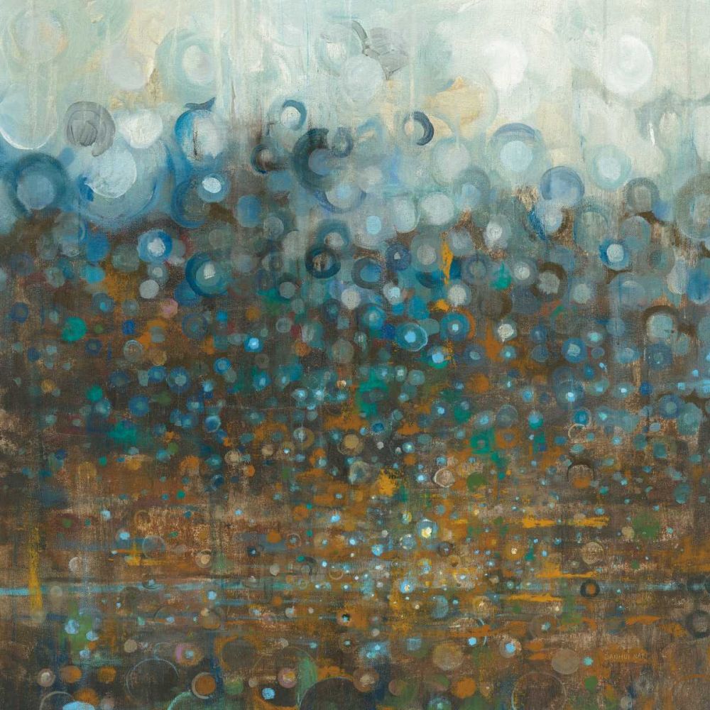Blue and Bronze Dots art print by Danhui Nai for $57.95 CAD