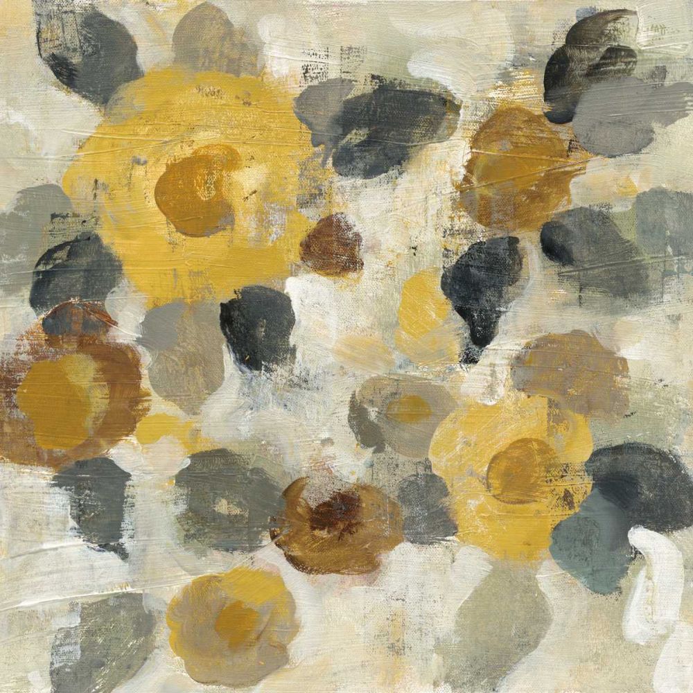 Neutral Floral Beige II Yellow Flowers art print by Silvia Vassileva for $57.95 CAD
