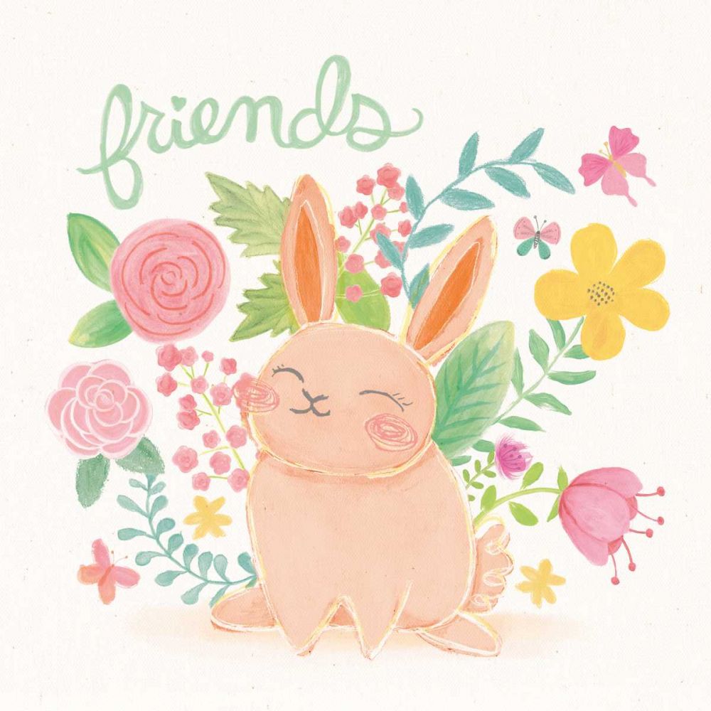 Garden Friends White II art print by Mary Urban for $57.95 CAD