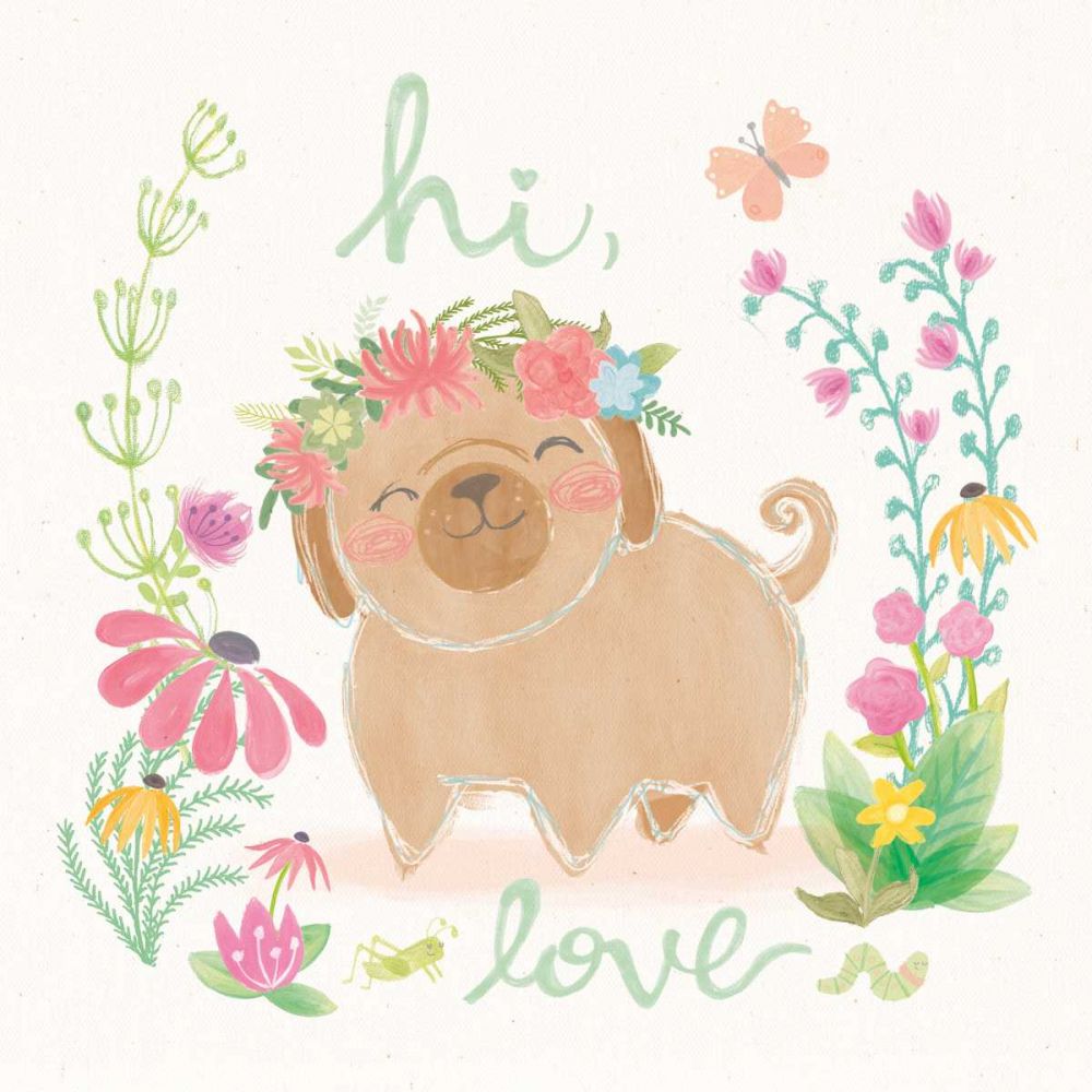 Garden Friends White V art print by Mary Urban for $57.95 CAD