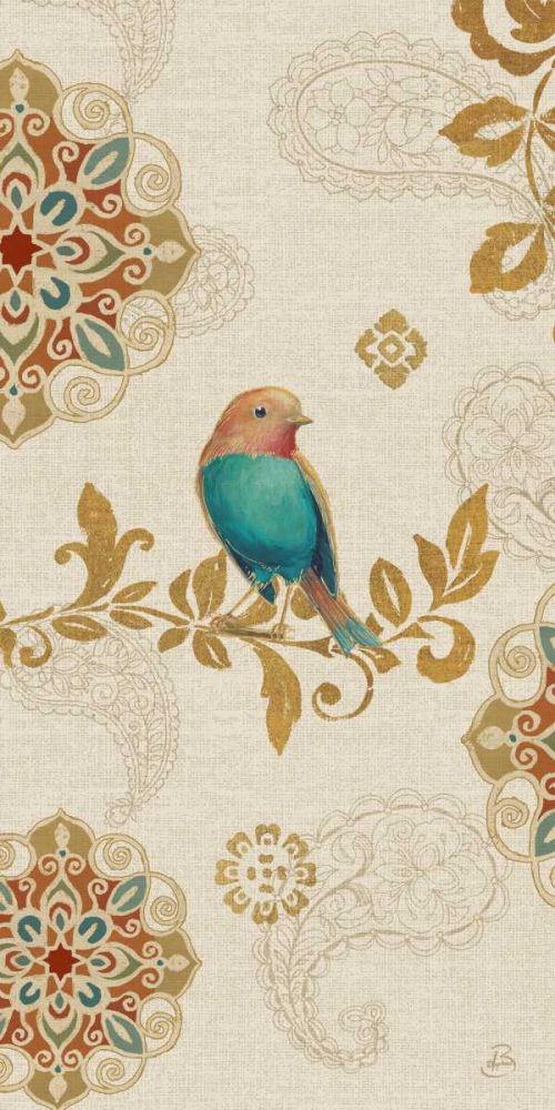 Bird Rainbow Blue Panel art print by Daphne Brissonnet for $57.95 CAD