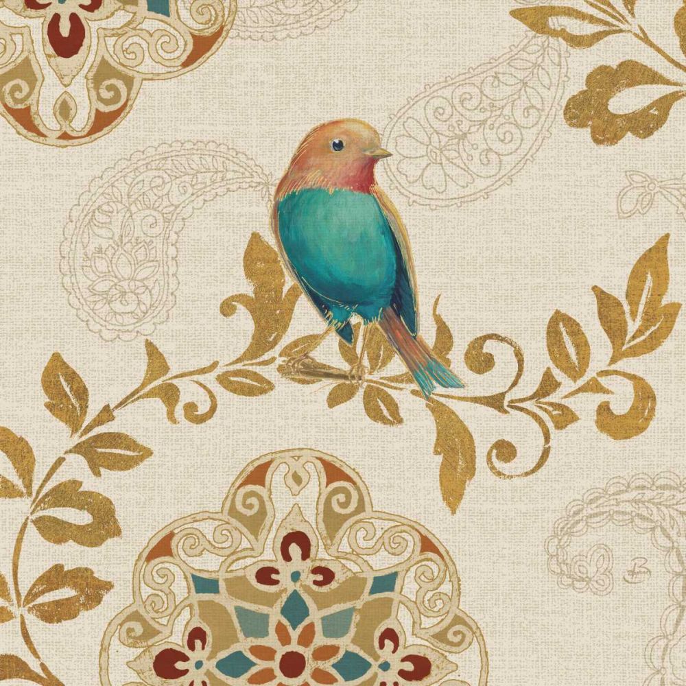 Bird Rainbow Teal art print by Daphne Brissonnet for $57.95 CAD