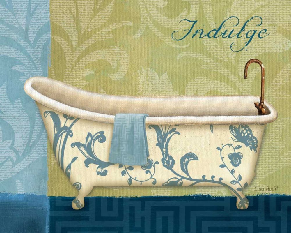 Blue Botanical Bath I art print by Lisa Audit for $57.95 CAD