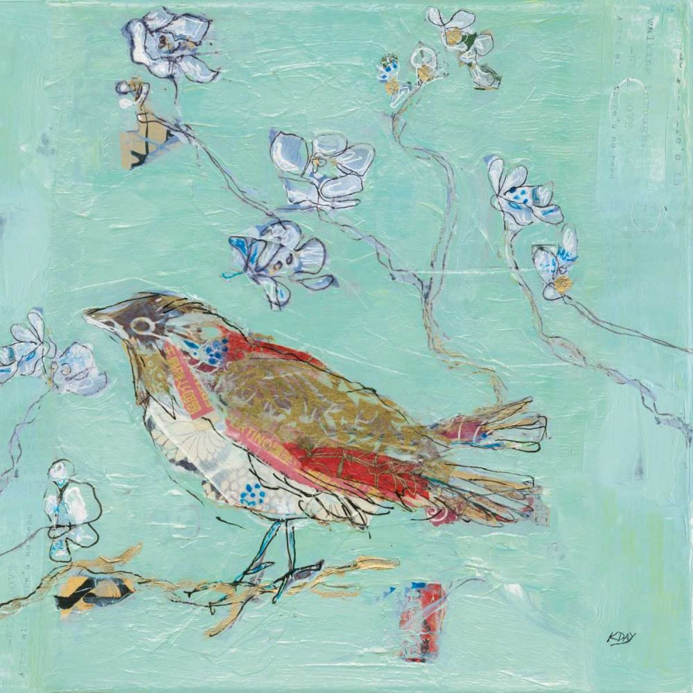 Aqua Bird art print by Kellie Day for $57.95 CAD