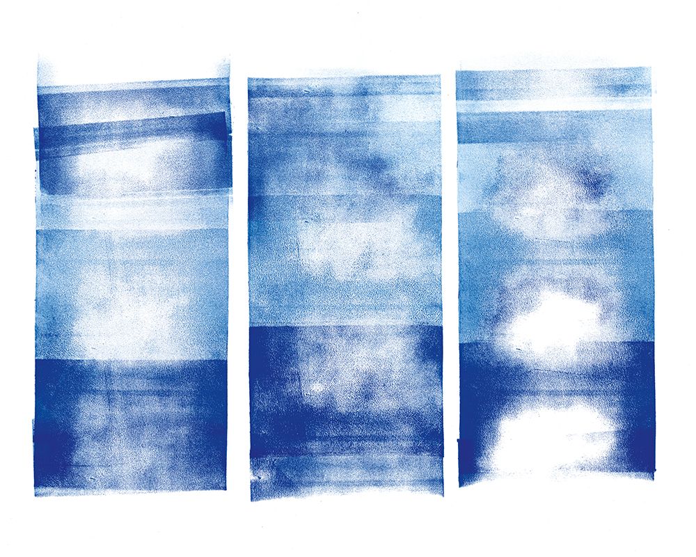 Blue Geometric Abstract I art print by Wild Apple Portfolio for $57.95 CAD