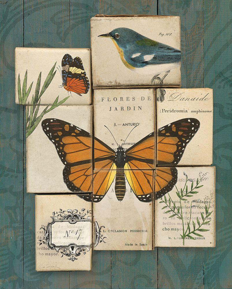 Birds and Butterflies II art print by Sue Schlabach for $57.95 CAD