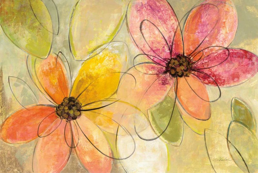 Neon Floral v2 art print by Silvia Vassileva for $57.95 CAD