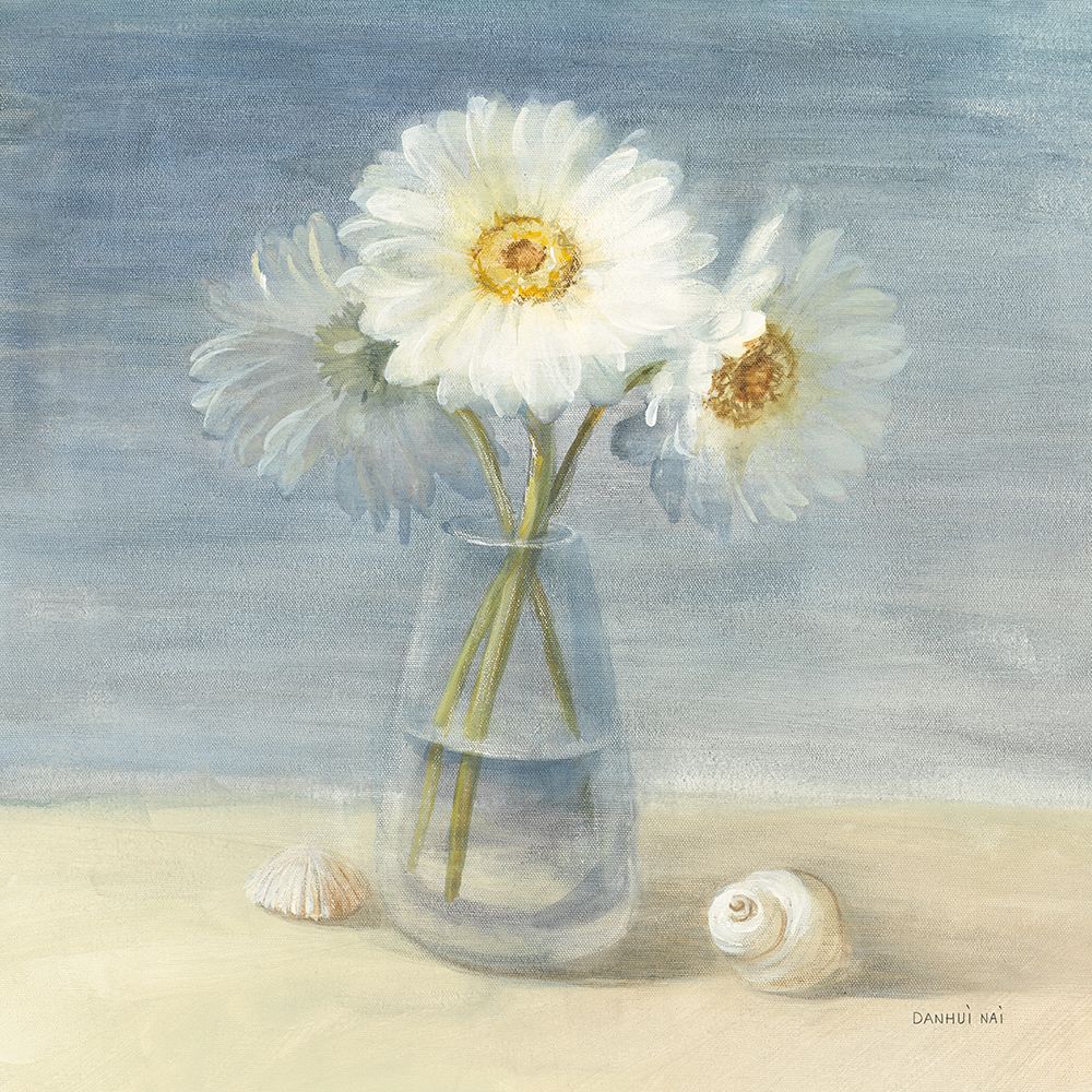 Daisies and Shells art print by Danhui Nai for $57.95 CAD