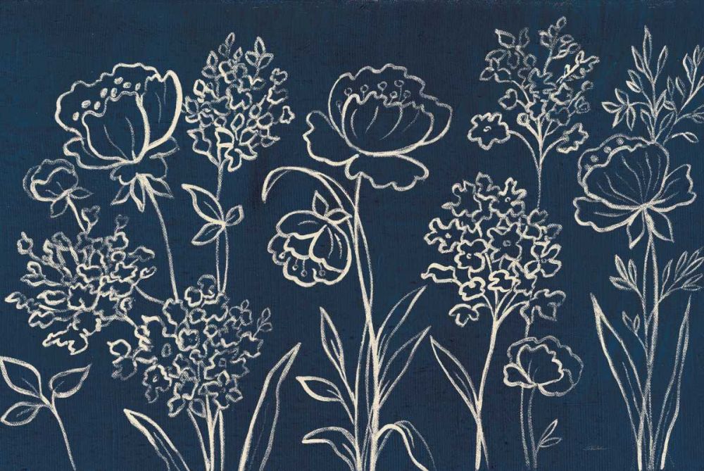 Indigo Floral I art print by Silvia Vassileva for $57.95 CAD