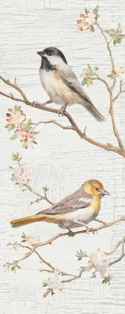 Vintage Birds Panel II art print by Danhui Nai for $57.95 CAD