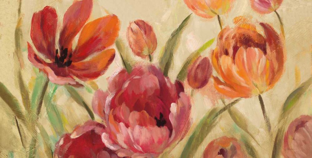 Expressive Tulips Neutral v2 art print by Silvia Vassileva for $57.95 CAD