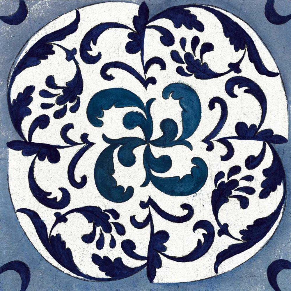 Coast Lines I Indigo and Cream art print by Silvia Vassileva for $57.95 CAD