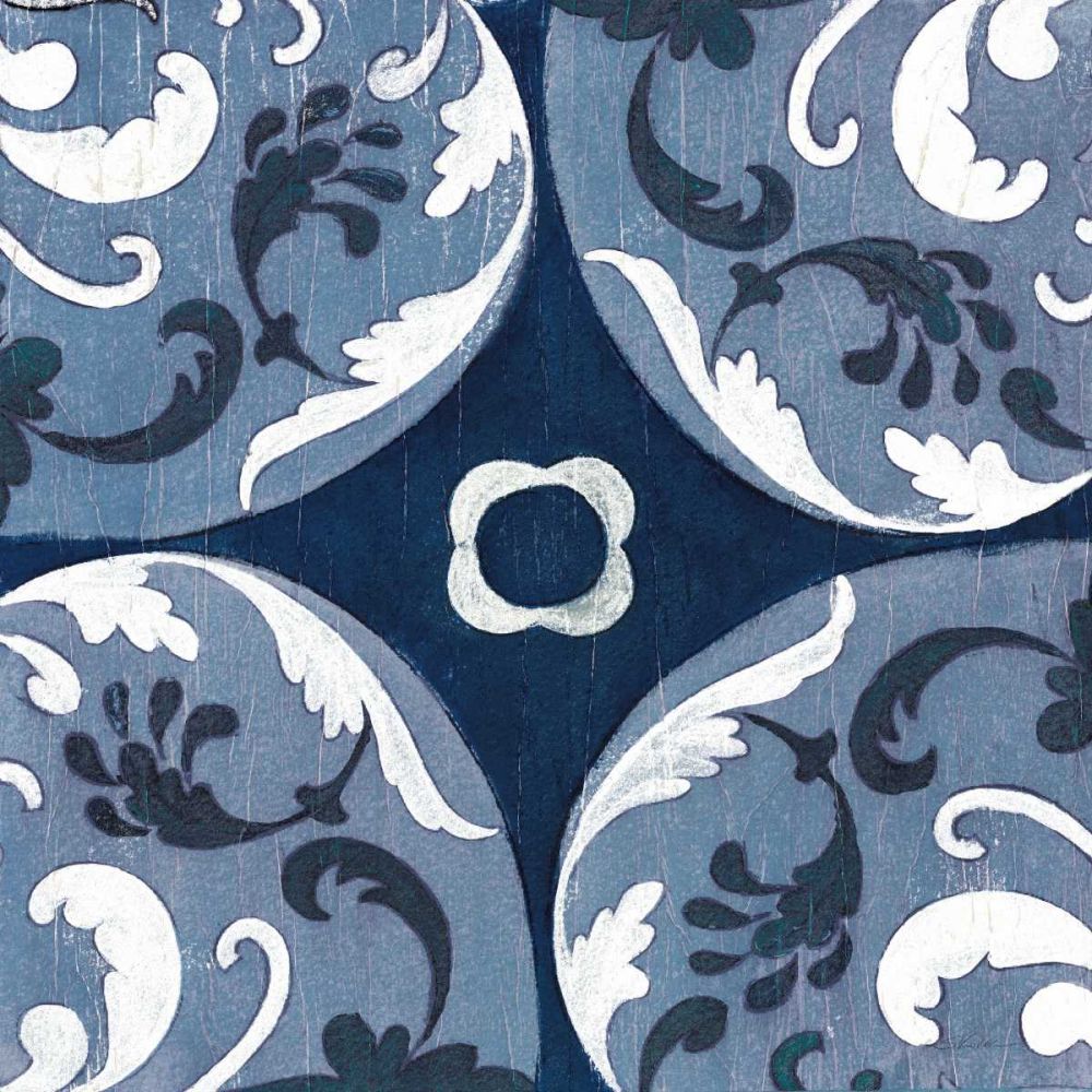 Coast Lines II Indigo and Cream art print by Silvia Vassileva for $57.95 CAD