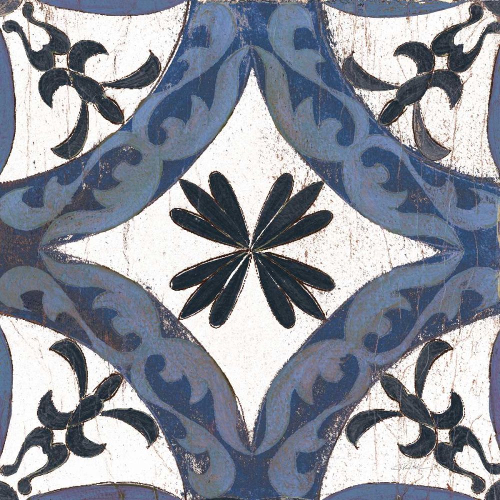 Downtown I Indigo and Cream art print by Silvia Vassileva for $57.95 CAD
