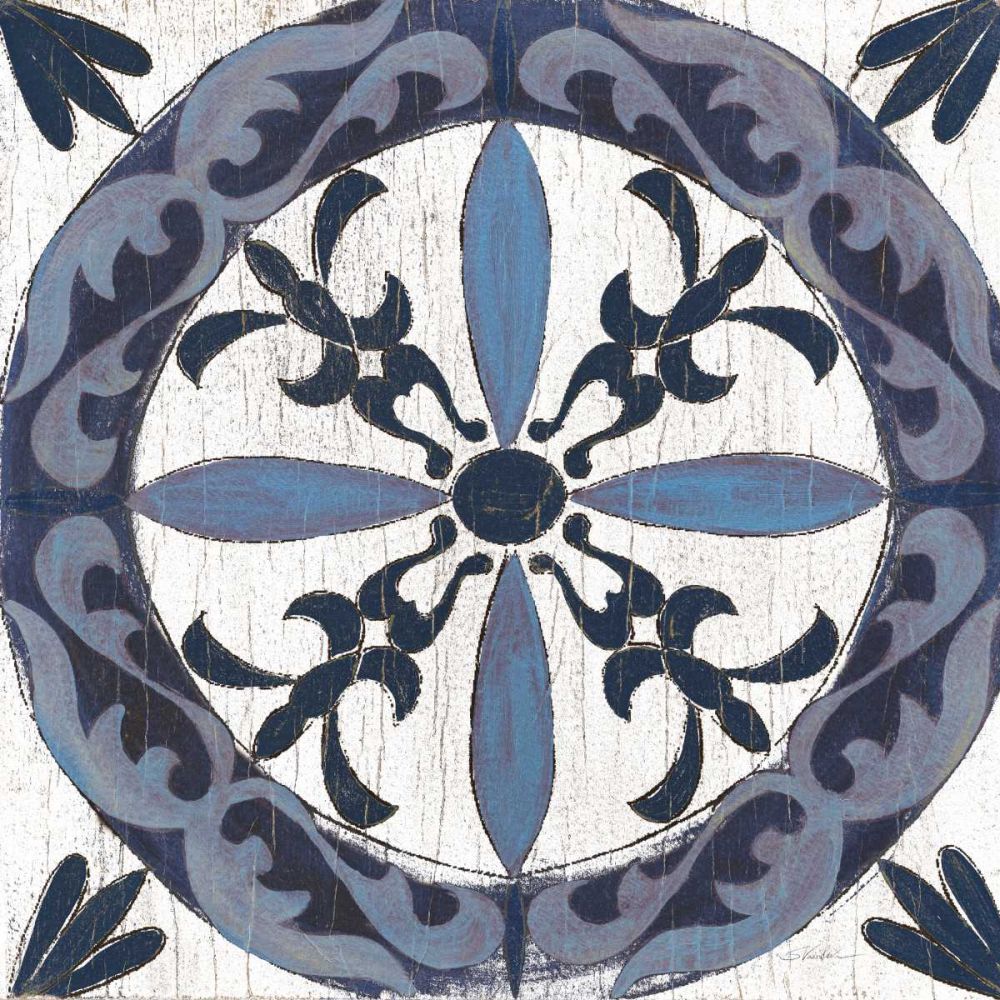 Downtown II Indigo and Cream art print by Silvia Vassileva for $57.95 CAD