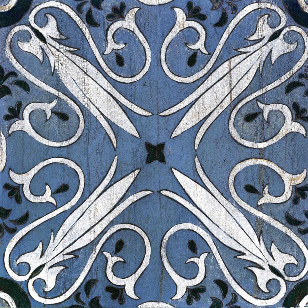 Oxford II Indigo and Cream art print by Silvia Vassileva for $57.95 CAD
