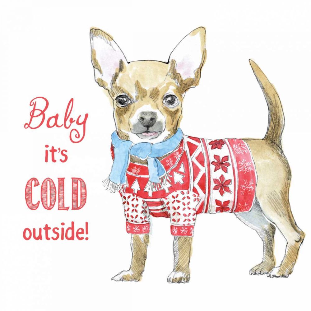 Glamour Pups Christmas I art print by Beth Grove for $57.95 CAD