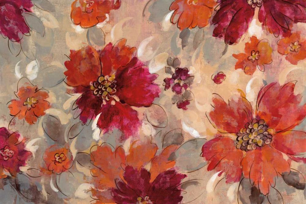 Magenta and Coral Floral art print by Silvia Vassileva for $57.95 CAD