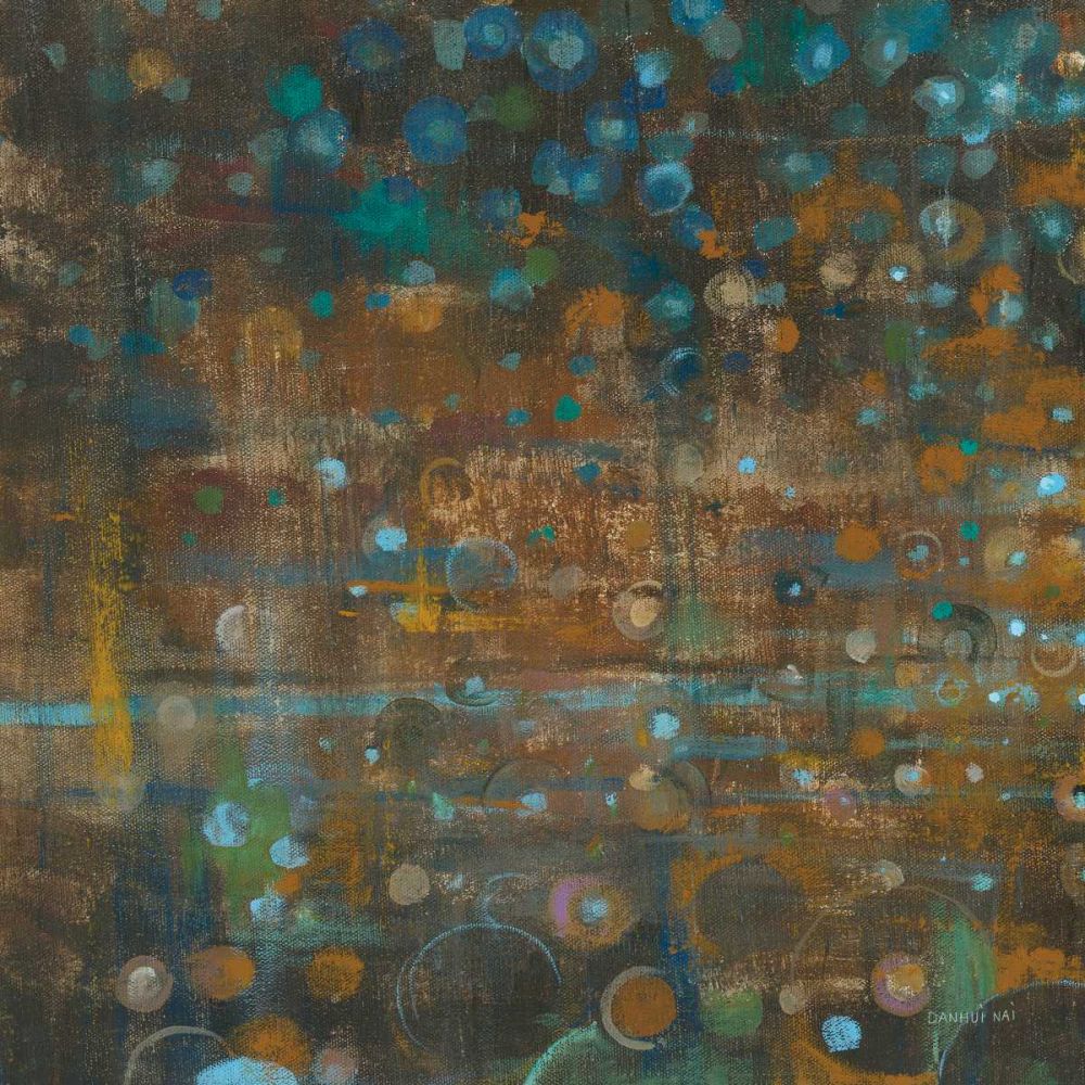 Blue and Bronze Dots IX art print by Danhui Nai for $57.95 CAD
