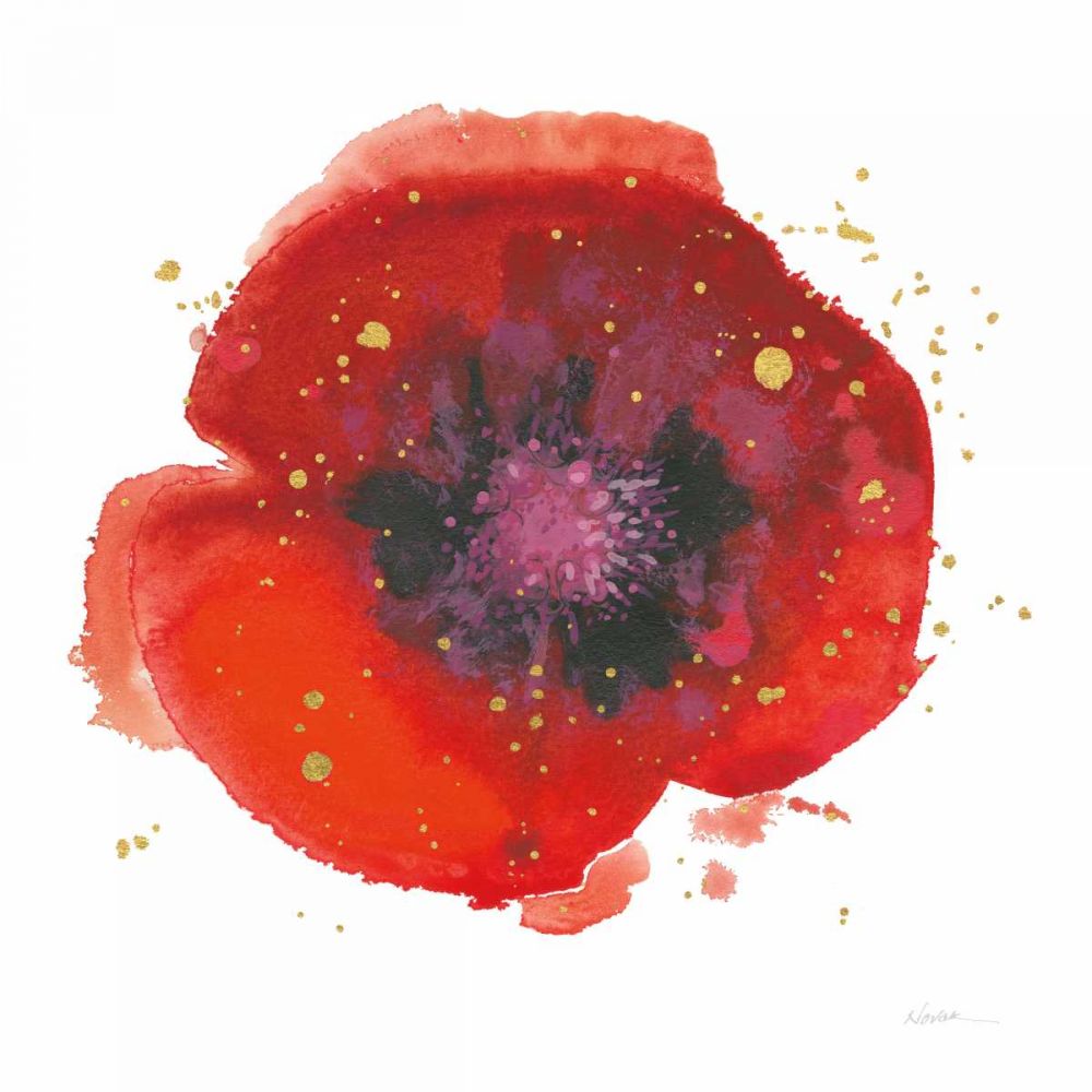 Splash V with Gold art print by Shirley Novak for $57.95 CAD