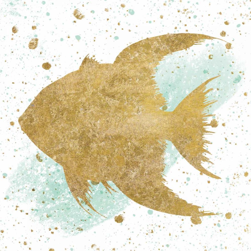 Silver Sea Life Aqua Fish art print by Wild Apple Portfolio for $57.95 CAD