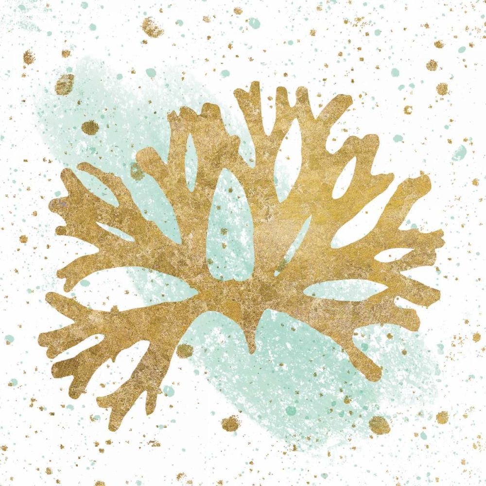 Silver Sea Life Aqua Coral art print by Wild Apple Portfolio for $57.95 CAD