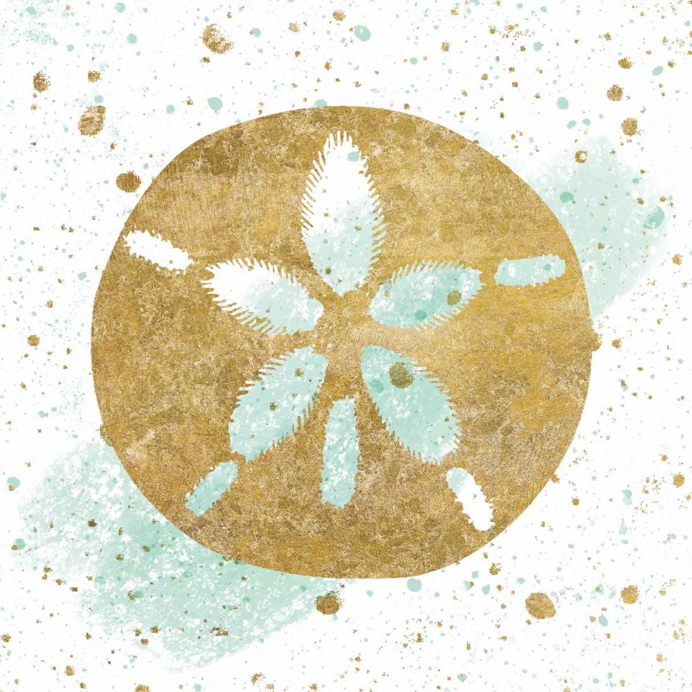 Silver Sea Life Aqua Sanddollar art print by Wild Apple Portfolio for $57.95 CAD
