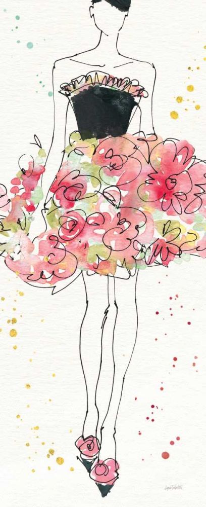 Floral Fashion II art print by Anne Tavoletti for $57.95 CAD