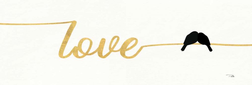 Birds on Words I Gold art print by Pela for $57.95 CAD