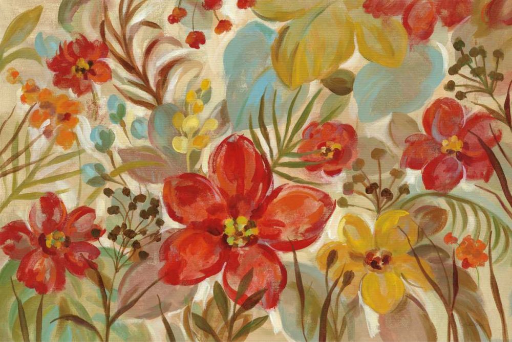 Tropical Flowers art print by Silvia Vassileva for $57.95 CAD