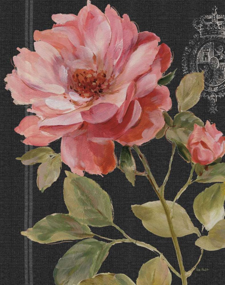 Harmonious Rose Black art print by Lisa Audit for $57.95 CAD
