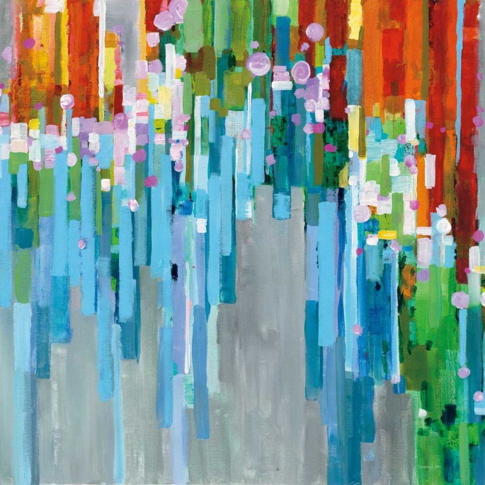 Rainbow of Stripes Square art print by Danhui Nai for $57.95 CAD