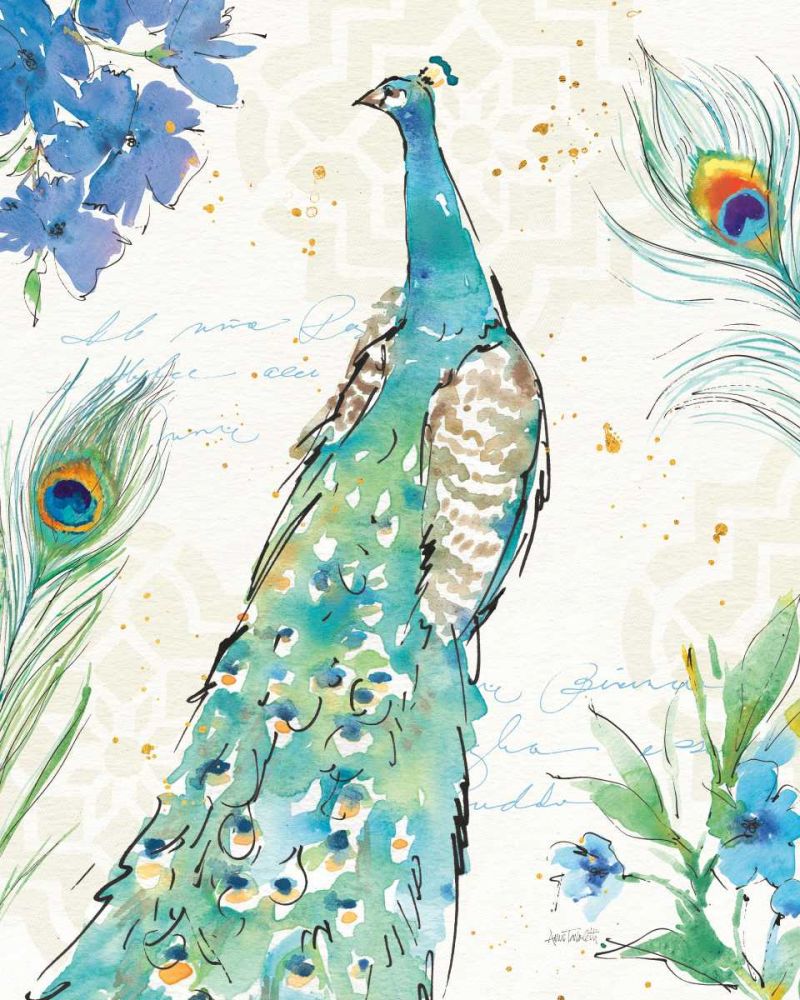 Peacock Garden I art print by Anne Tavoletti for $57.95 CAD