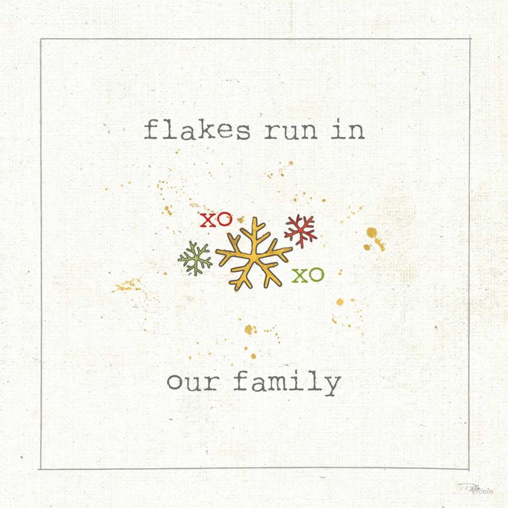 Christmas Cuties V - Flakes Run in Our Family art print by Pela Studio for $57.95 CAD