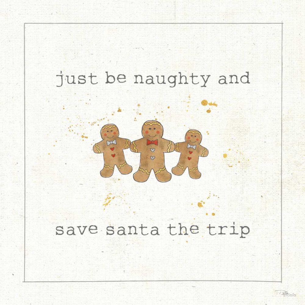 Christmas Cuties VI - Just be Naughty and Save Santa the Trip art print by Pela Studio for $57.95 CAD
