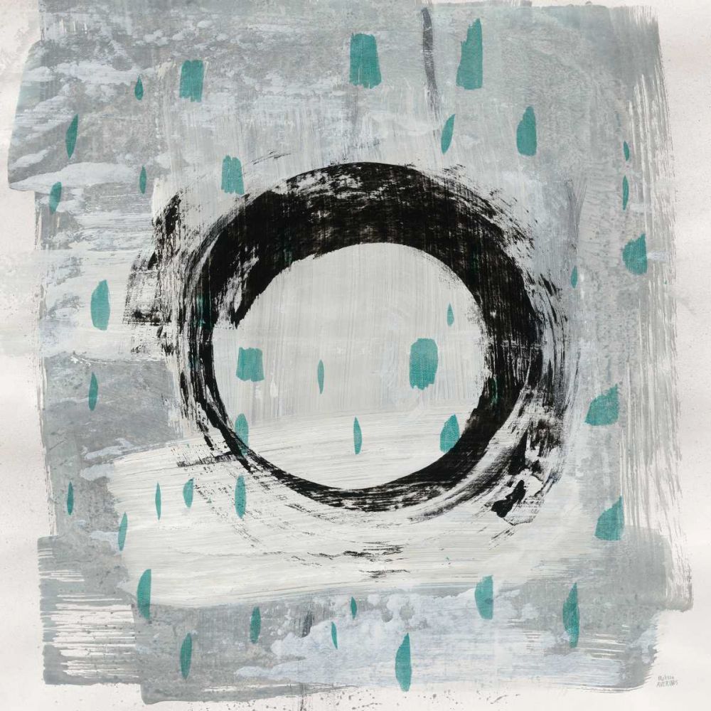 Zen Circle I Crop with Teal art print by Melissa Averinos for $57.95 CAD