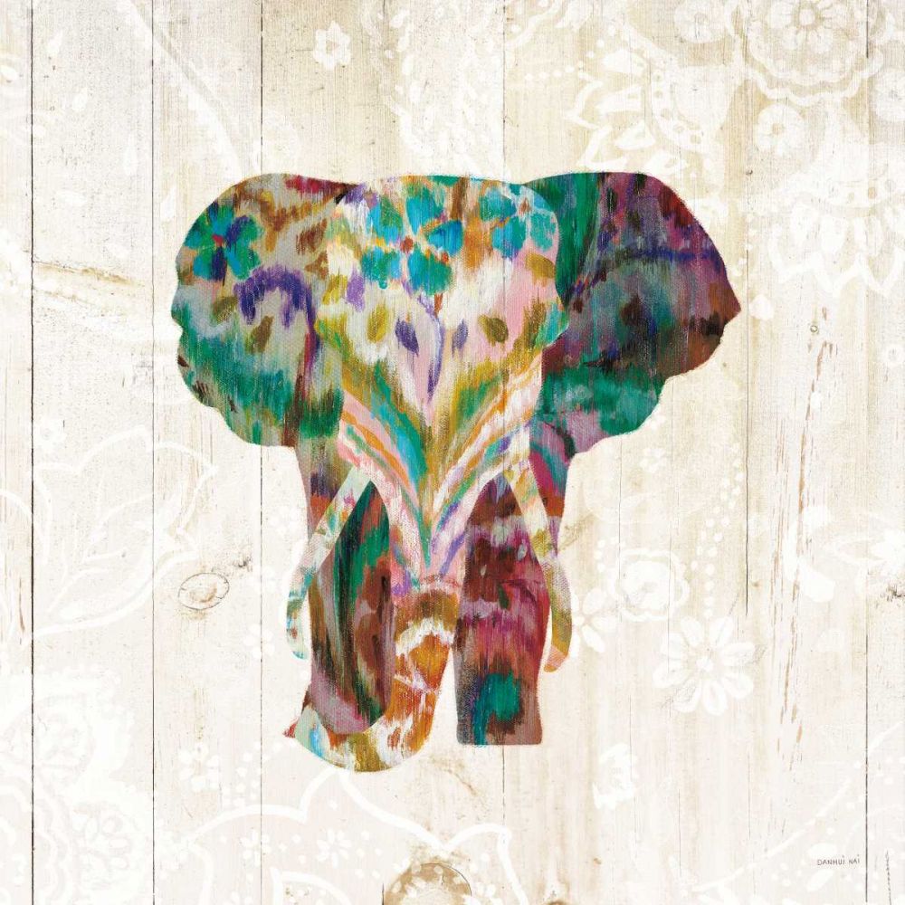 Boho Paisley Elephant III art print by Danhui Nai for $57.95 CAD