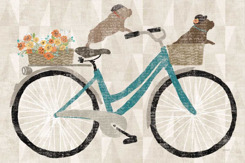 Frenchie Ride art print by Sue Schlabach for $57.95 CAD