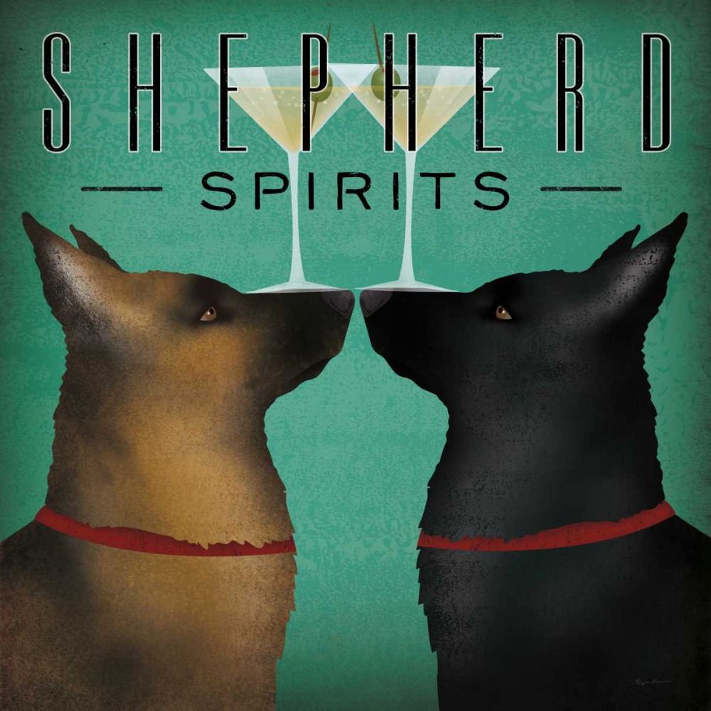Double Shepherd Martini art print by Ryan Fowler for $57.95 CAD