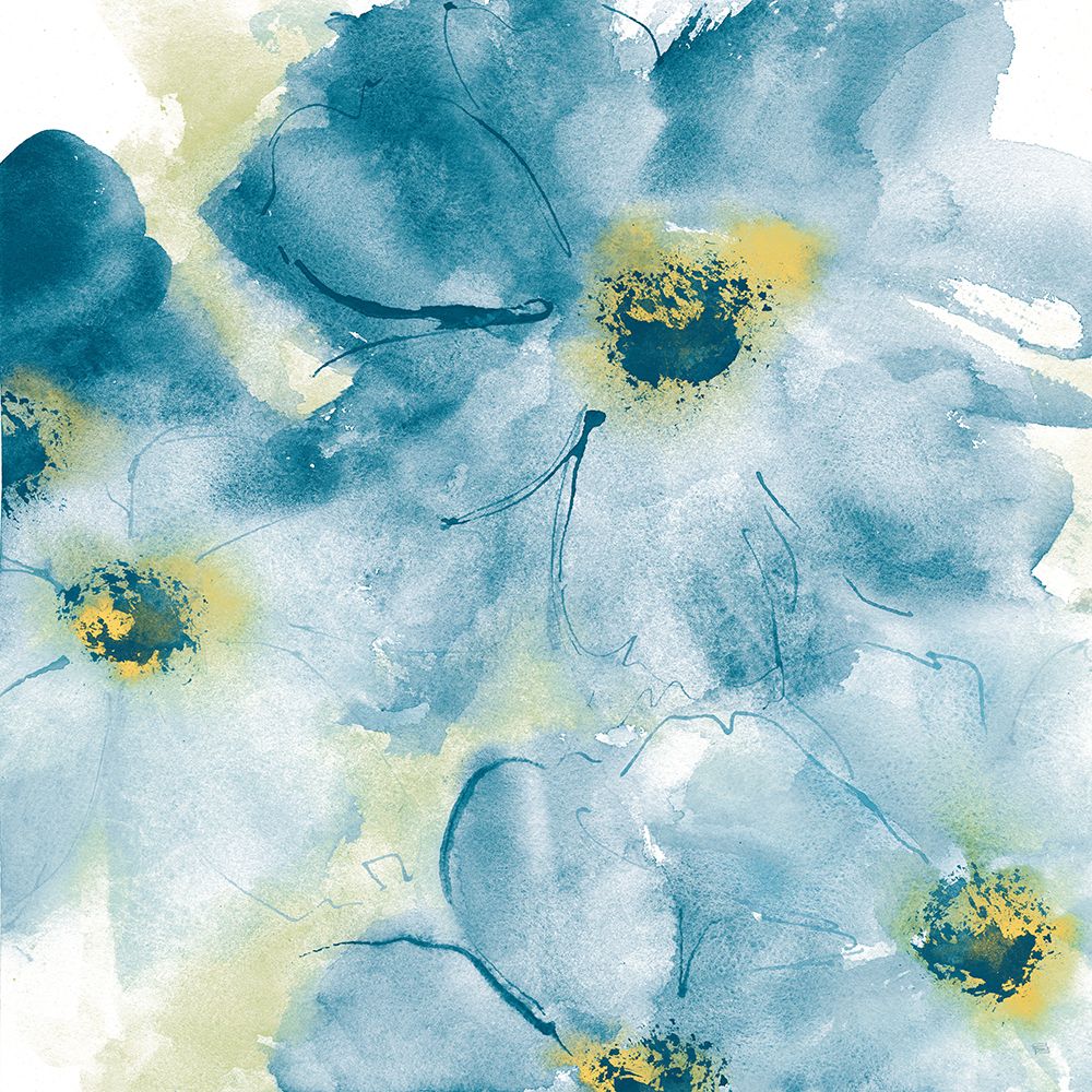 Seashell Cosmos I Blue and Yellow art print by Chris Paschke for $57.95 CAD