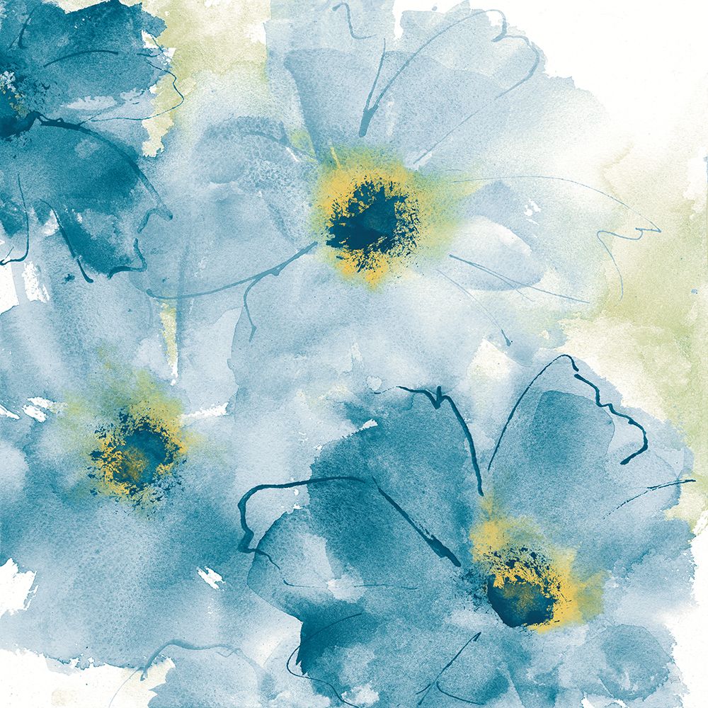 Seashell Cosmos II Blue and Yellow art print by Chris Paschke for $57.95 CAD