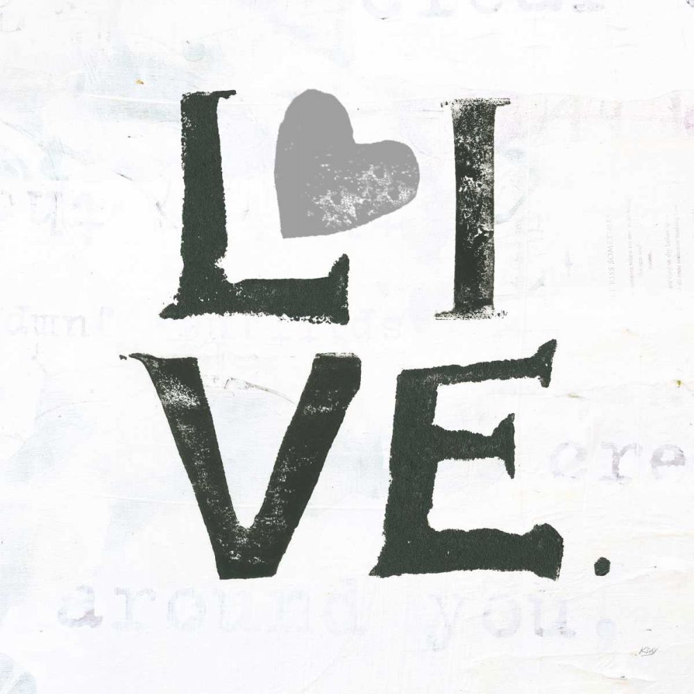 Live Gray Heart art print by Kellie Day for $57.95 CAD