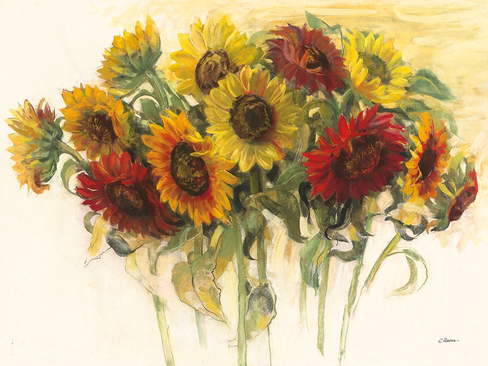 Gathering Sunflowers art print by Carol Rowan for $57.95 CAD