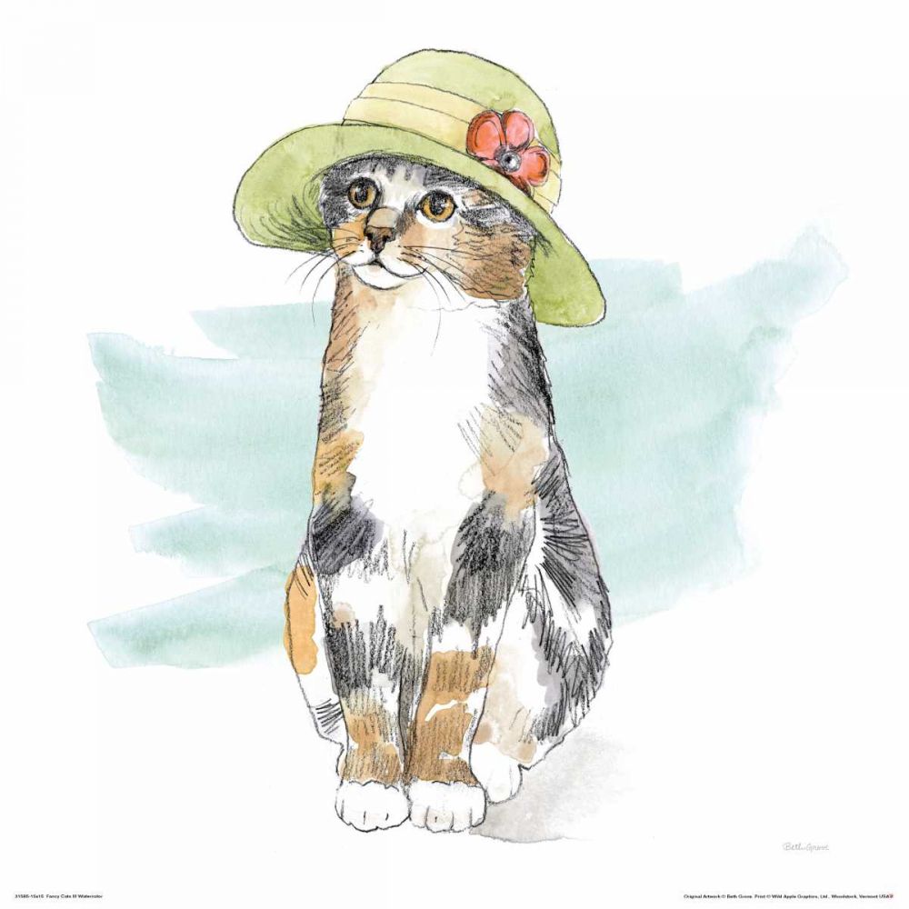 Fancy Cats III Watercolor art print by Beth Grove for $57.95 CAD