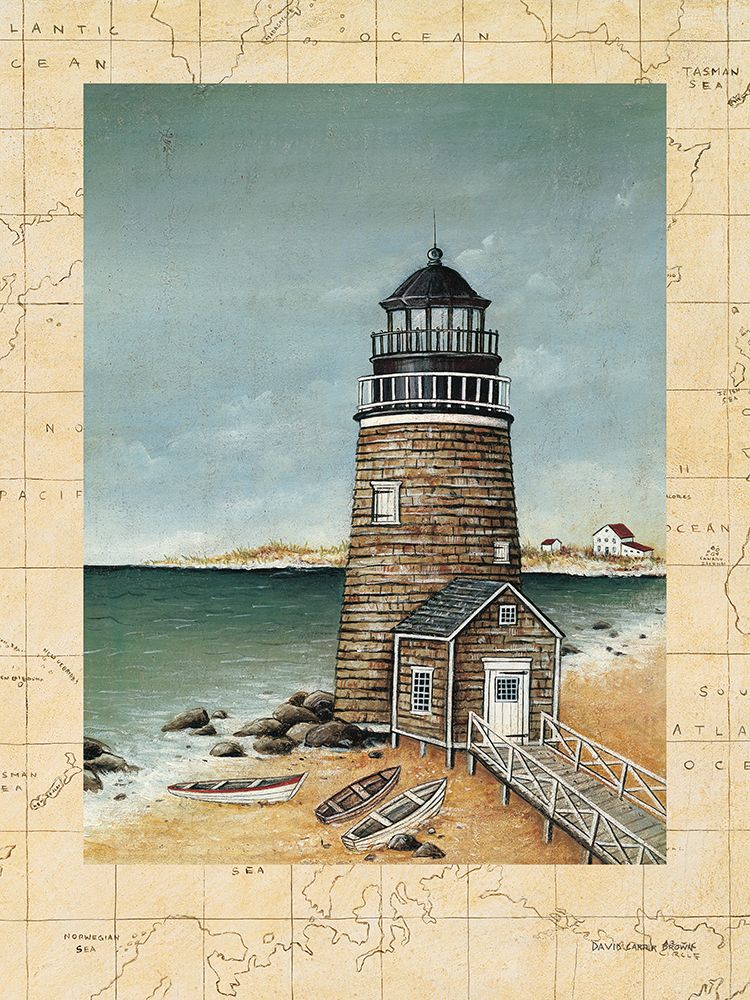 Beach House Map art print by David Carter Brown for $57.95 CAD