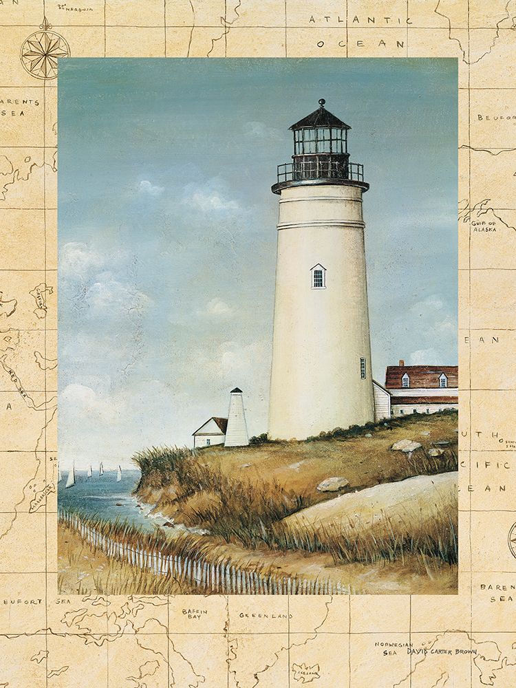 Atlantic Island Map art print by David Carter Brown for $57.95 CAD