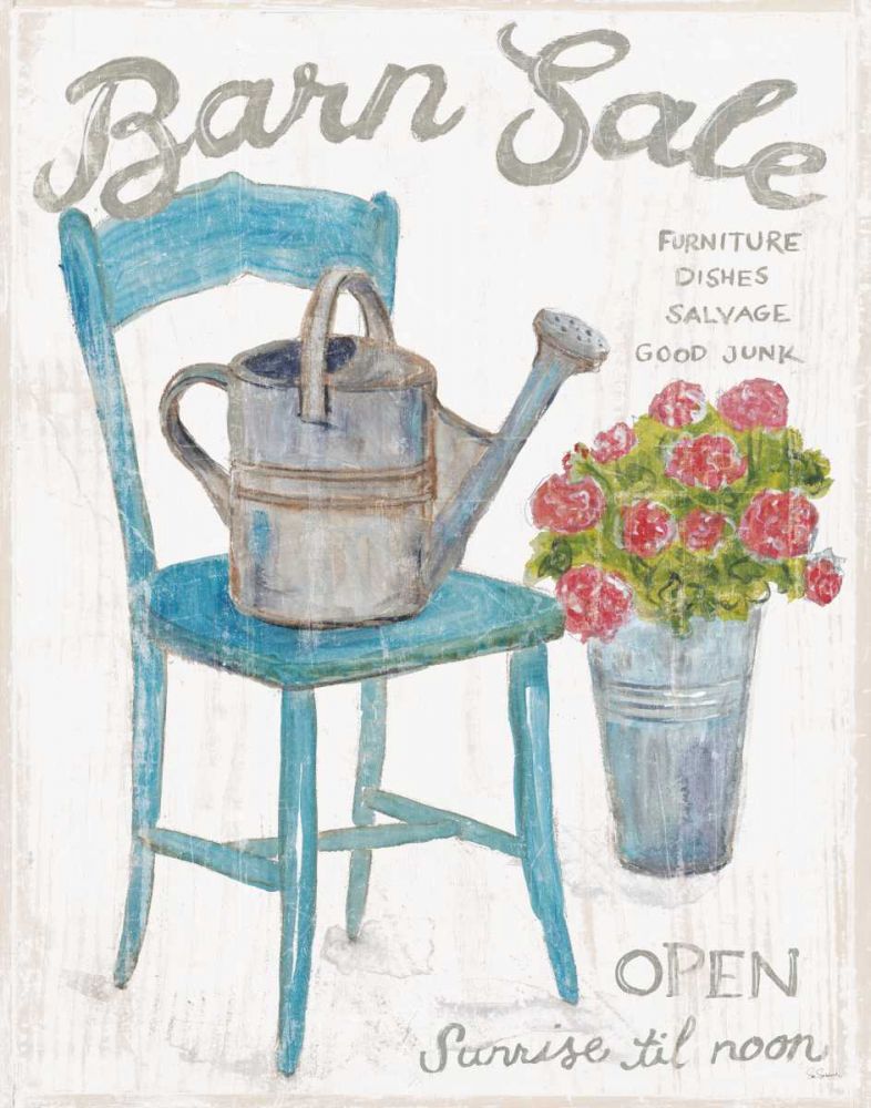 White Barn Flea Market II art print by Sue Schlabach for $57.95 CAD