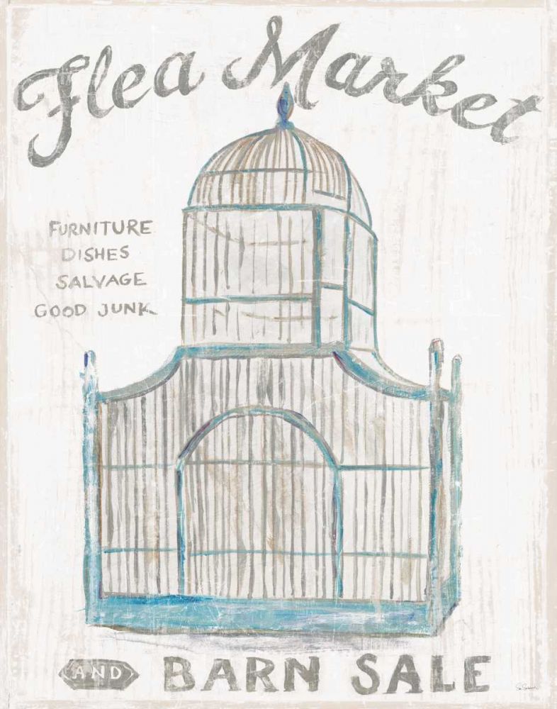 White Barn Flea Market III art print by Sue Schlabach for $57.95 CAD