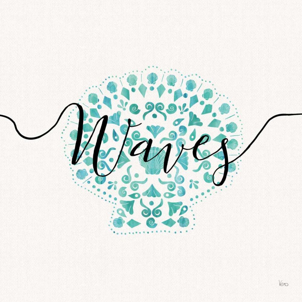 Sea Charms III Teal art print by Veronique Charron for $57.95 CAD